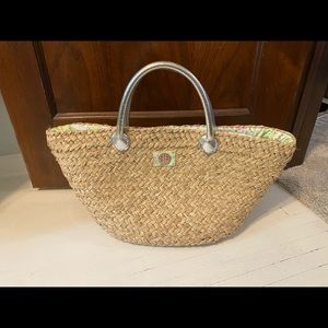 Lilly Pulitzer beach bad tote Bardot cat EUC